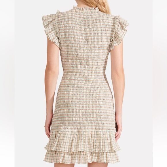 Veronica Beard Cici Mini White Green Dress Size 6 - Picture 4 of 11